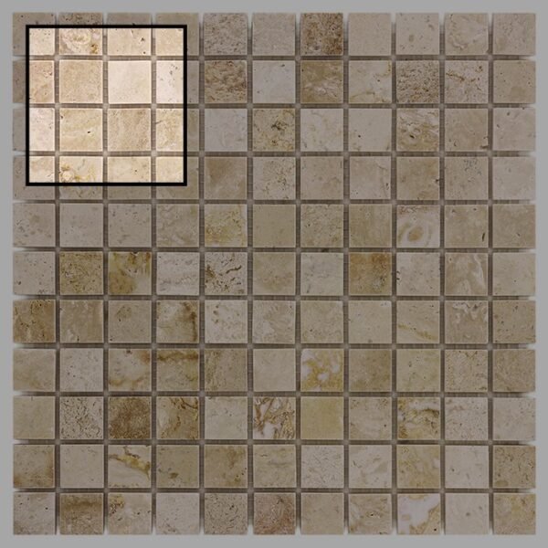 Échantillon de carrelage travertine cream 25 pour mur