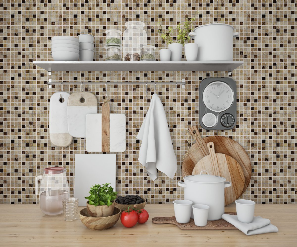Carreau Travertin Cream Mix 15 Beige — vue ambiance