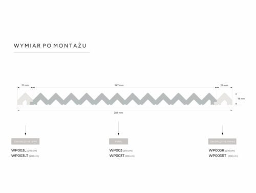 Extrémité droite de latte Duna WP001RP pour panneaux WP001P