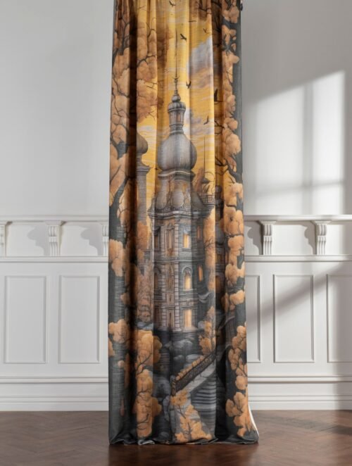 Rideau YERUDA 150 cm, 100% PES, hauteur 325 cm, style Art