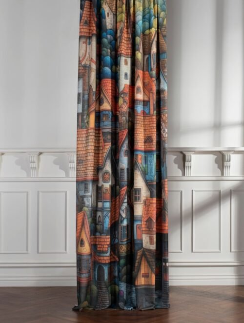 Rideau ZOELEN 150 cm imprimé art 100% PES, vue principale