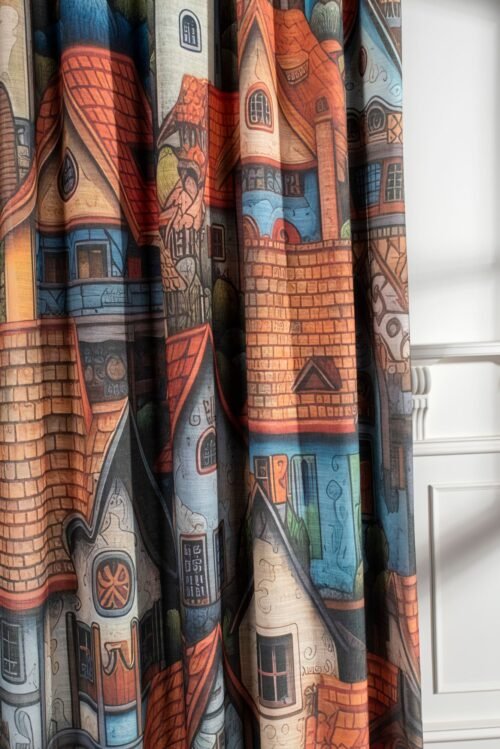 Rideau ZOELEN 150 cm imprimé art 100% PES, vue détaillée
