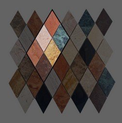 Échantillon de carrelage Emperador Rombic mix pour mur