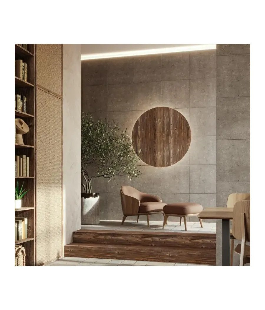 Panneau Mural Béton gris couvrant 6,5 m² - 26 pièces