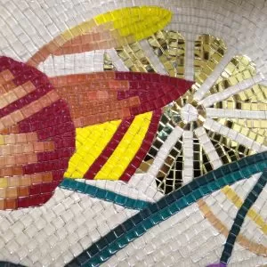 Mosaïque dorée médaillon