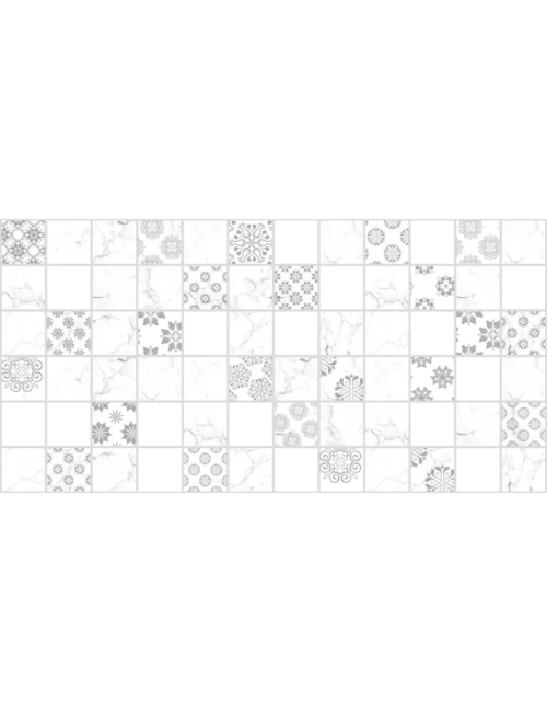 Lot de 15 panneaux décoratifs en PVC 3D Carrelage Mélange Blanc