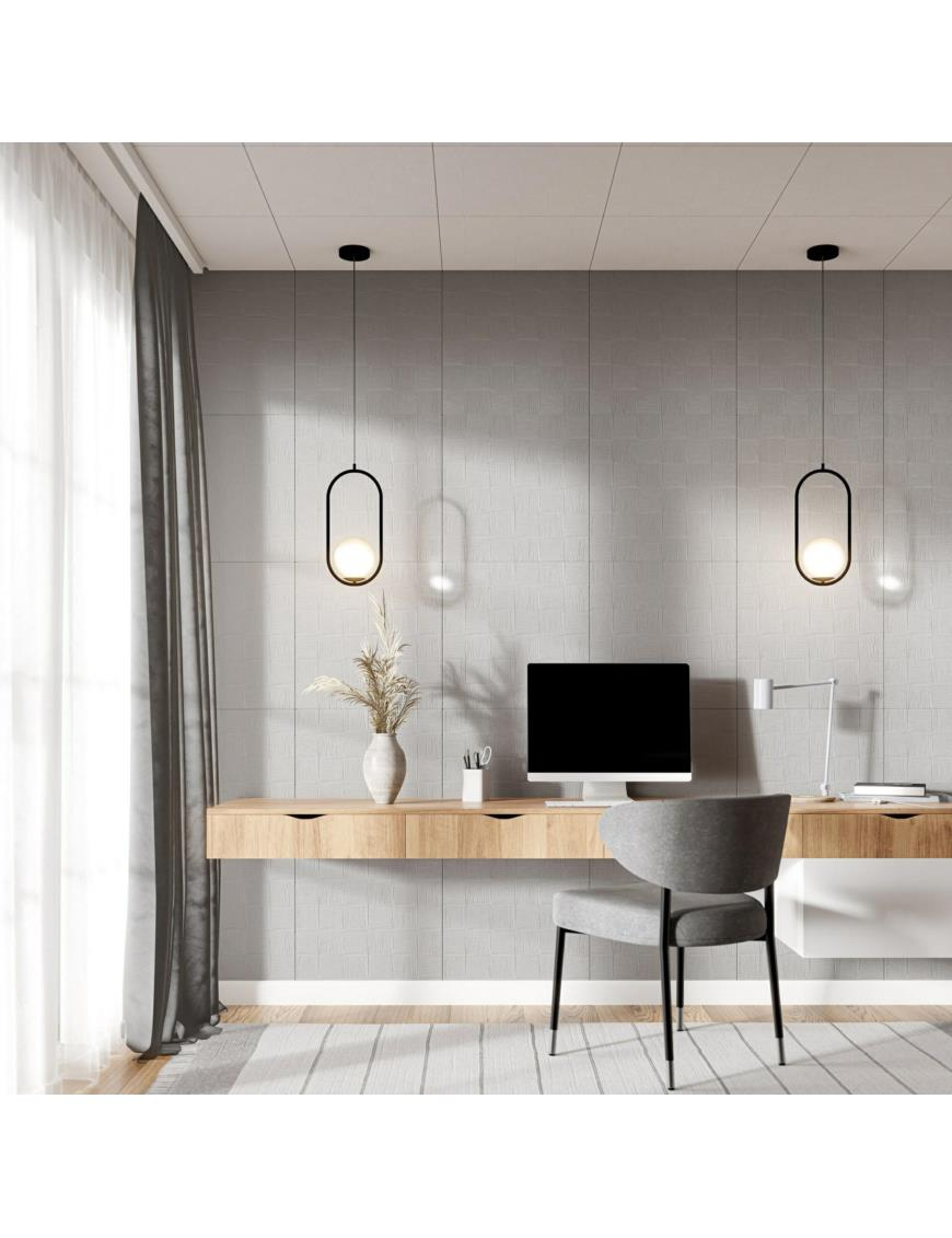 Panneaux décoratifs isolants MEXICO en blanc – 15 m² — vue ambiance