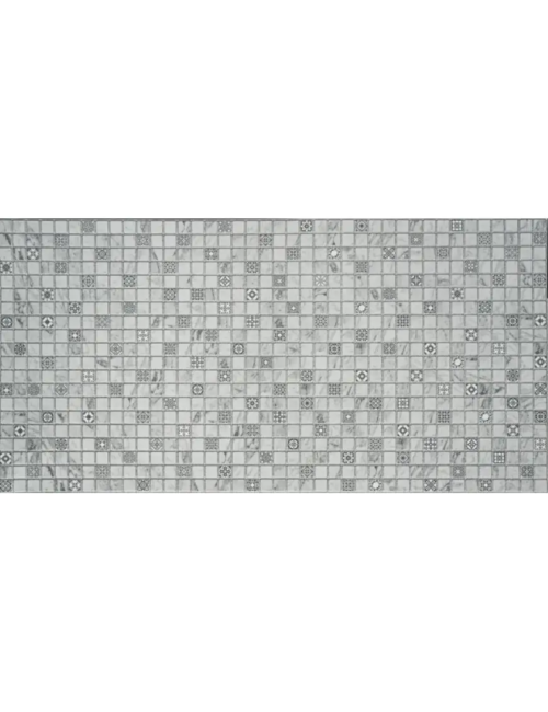 Lot de 15 panneaux décoratifs en PVC 3D, mini tuile, mélange de gris, 7,05m²