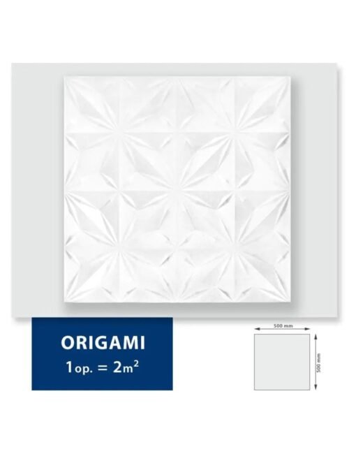 Panneau Décoratif Origami blanc 46m² 184 pièces vue produit