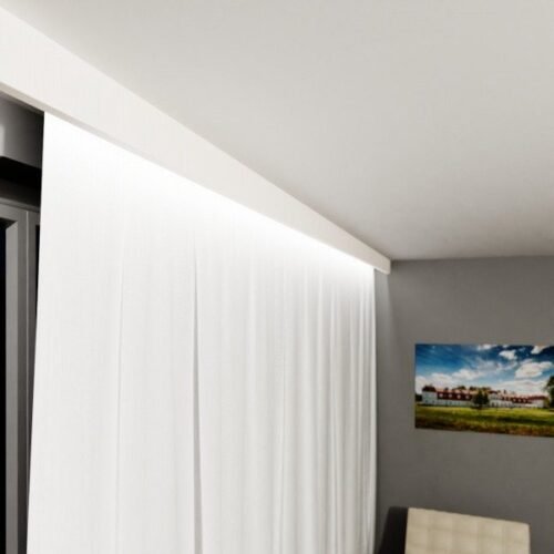 Cache tringle à rideau KS04 design moderne avec éclairage LED intégré