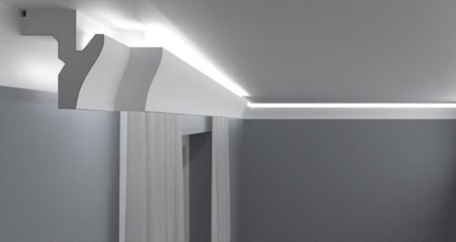 Cache tringle rideau KS03 forme ondulée avec LED intégré