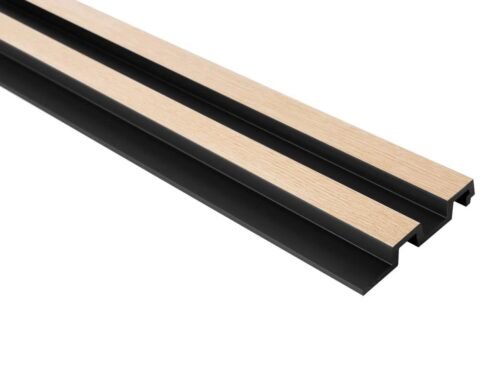 Extrémité droite de latte Chêne clair Largo L0302RT 200cm pour panneaux muraux