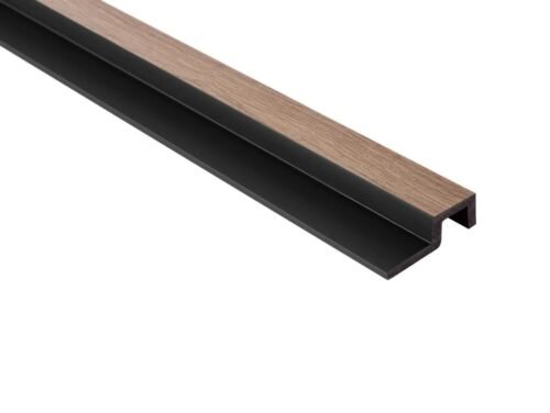 Extrémité droite de latte Chêne gris Largo L0303RT 200cm, finition murale résistante à l'humidité et aux UV.