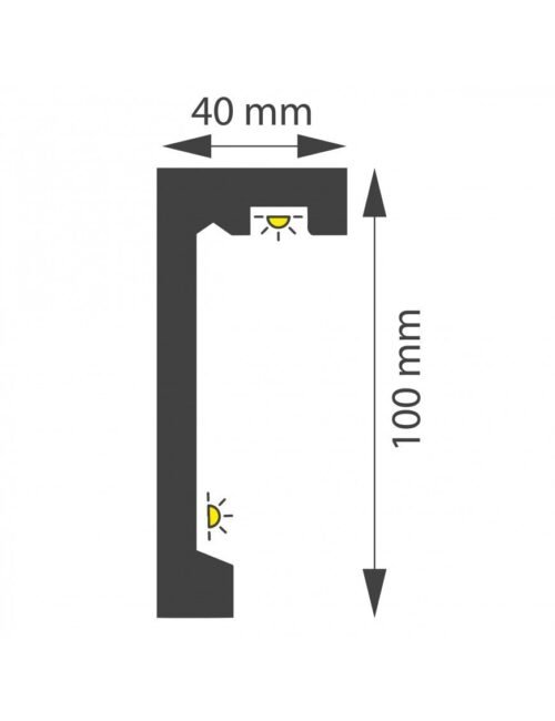 Cache tringle à rideau LK1 300 cm blanc, 10 pièces