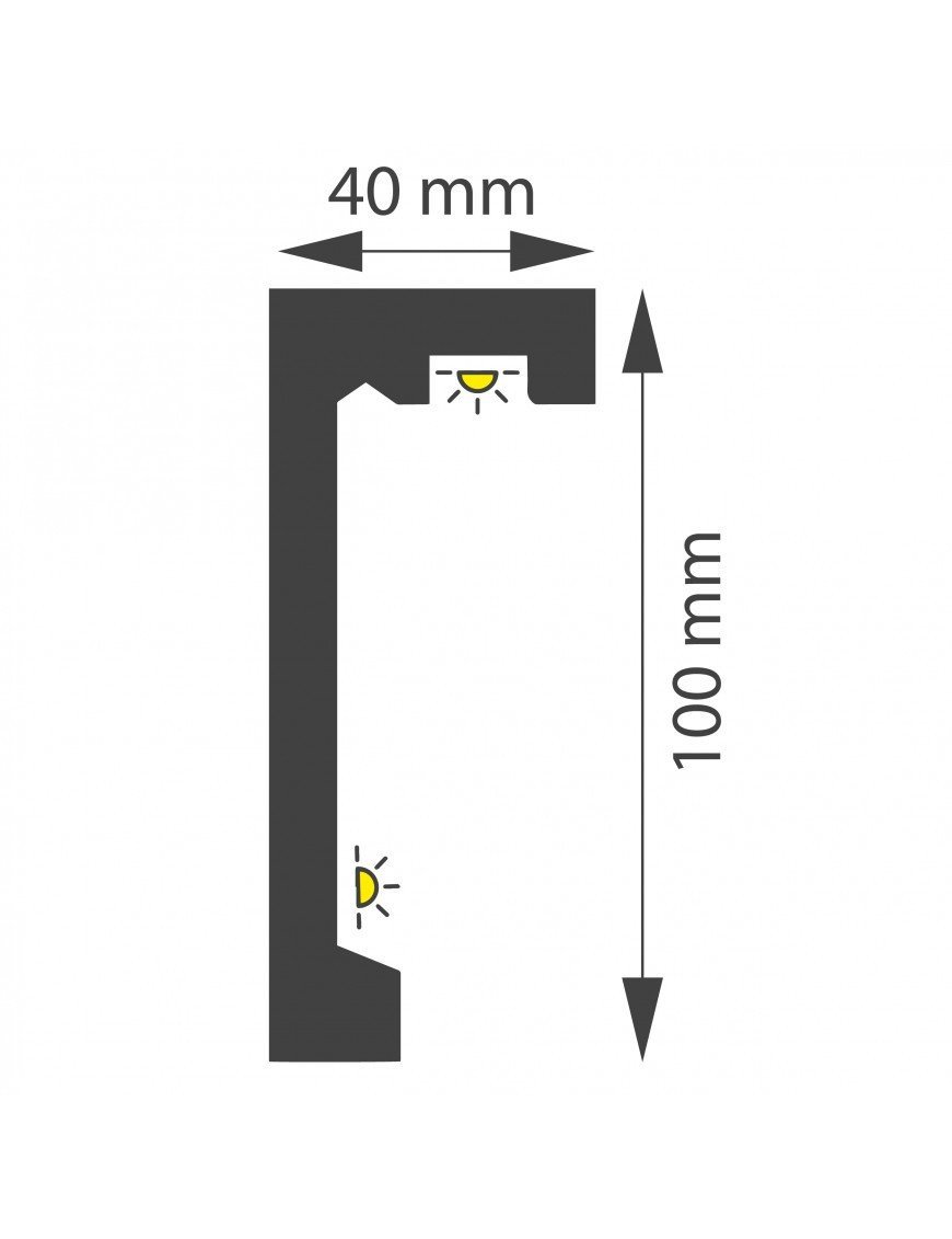 Cache Tringle à Rideau LK1 300cm Blanc - 10 pièces — vue ambiance