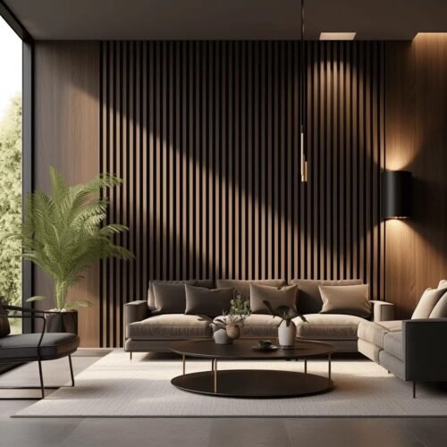 Lamelle Murale Chêne Foncé Largo L0304T 200cm vue principale