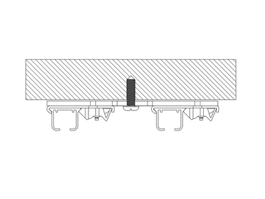 Ensemble de deux tringles en aluminium blanc avec épingles de fixation