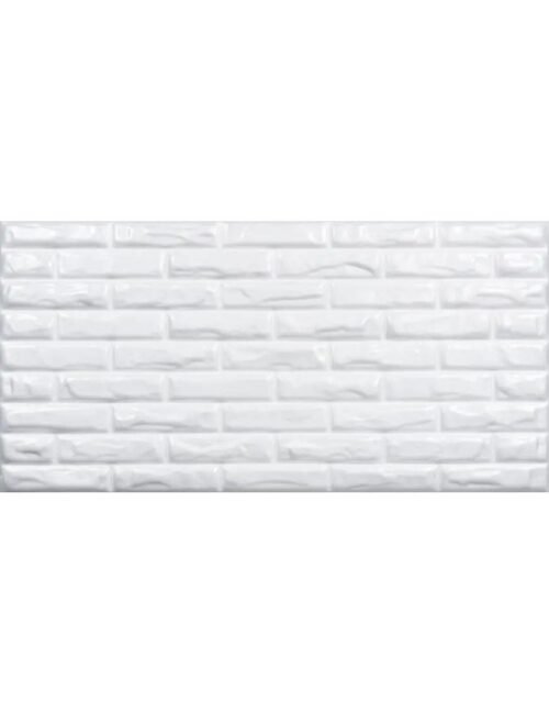 Panneau mural décoratif Brick Concrete blanc, lot de 26 pièces, 13m²