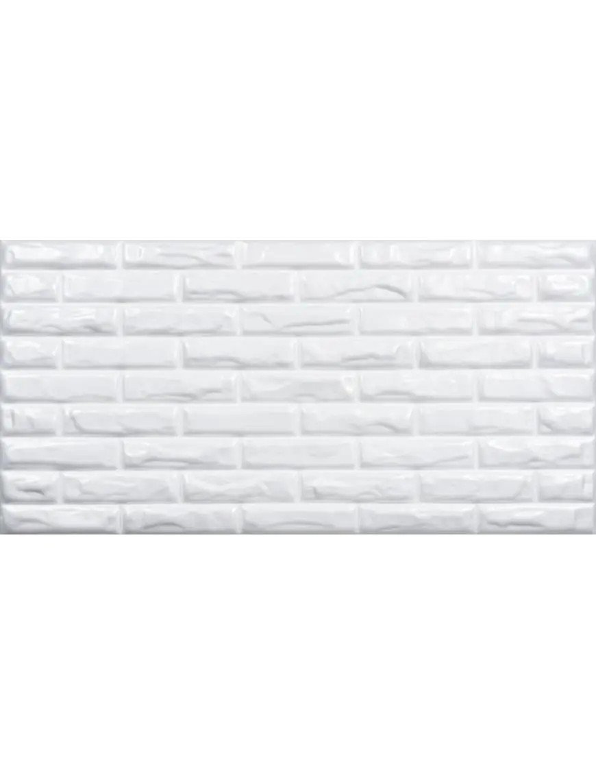 Panneau Mural Décoratif Brick Conctrete Blanc 13m² - 26 pièces — vue ambiance