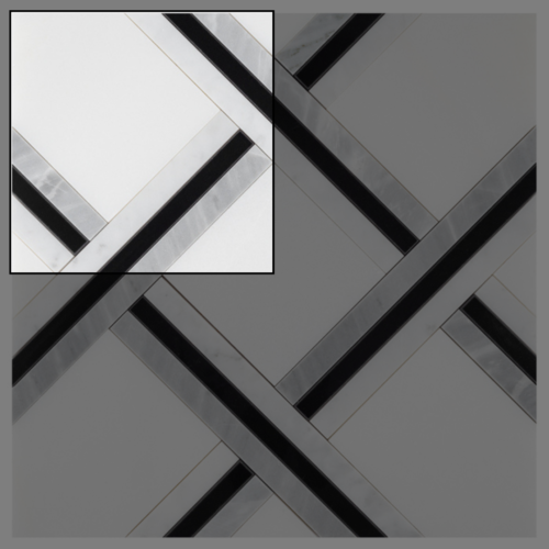 Échantillon de mosaïque blanche Pure White Quadron pour mur intérieur