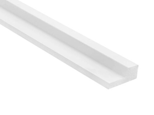 Extrémité droite de latte blanche Stretto L0101RT 200cm pour finition murale