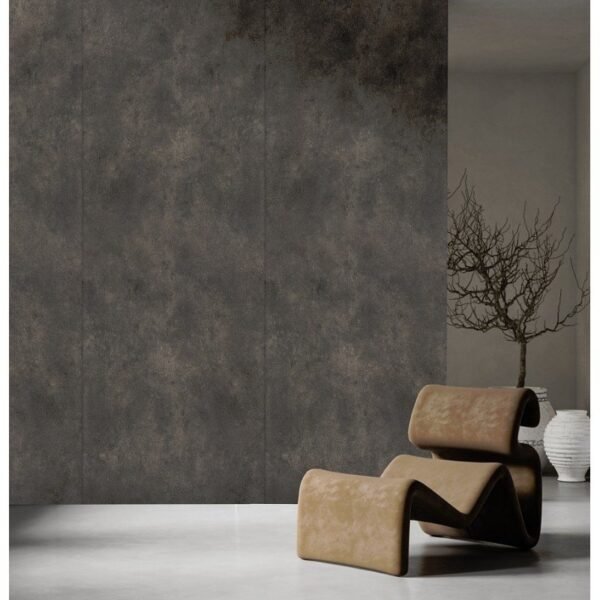 Tapis imperméable effet pierre brune grand format Masiv XL