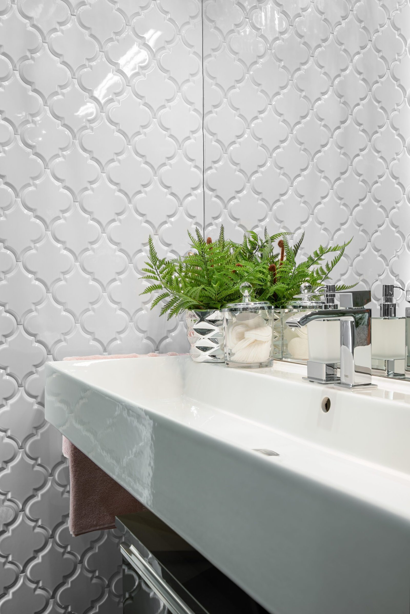 Mosaïque Arabesco Blanc — vue ambiance