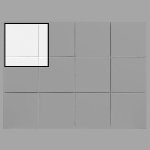 Échantillon C-WH01 mosaïque blanche carrée décoration murale Carat