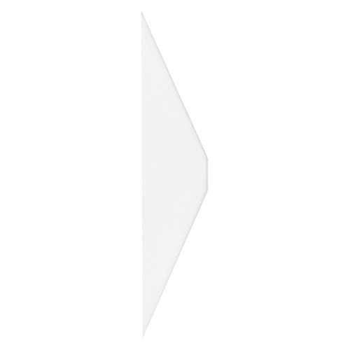 Demi-carreau Carat blanc plat C-WH05 pour mur décoratif 3D