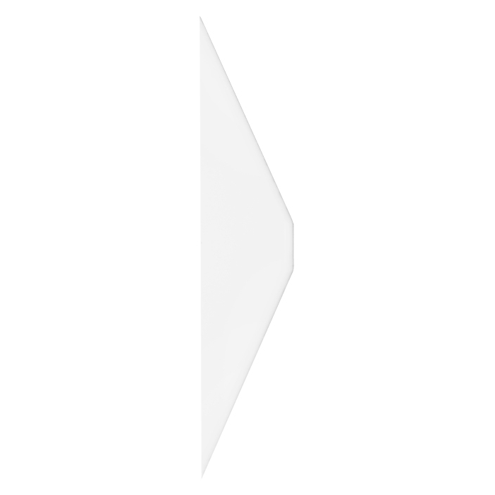 Demi-carreau Carat blanc et plat C-WH05