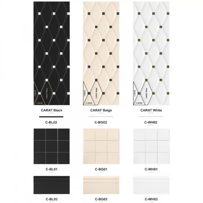 Décor en céramique noire brillante C-CAP01 — vue ambiance