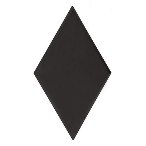 Rombic-Black-01-matt-sq-1.jpg Échantillon Rombic Black 01 mat, mosaïque losange noire mate pour mur