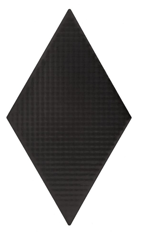 Carreau losange Rombic Noir 02 mat en porcelaine murale déco