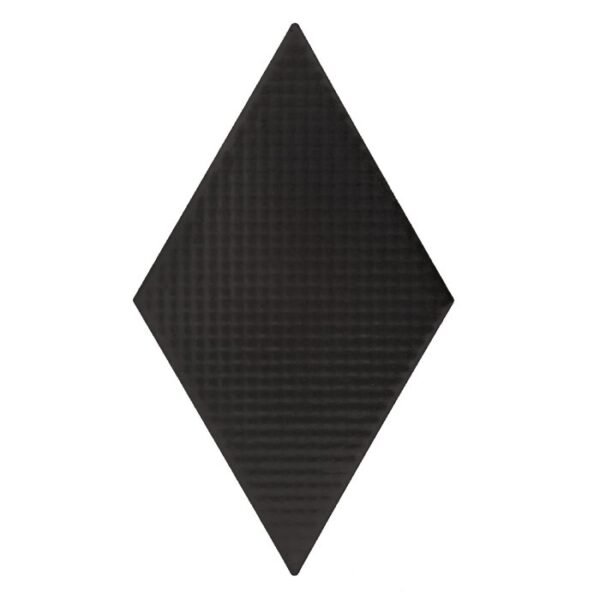 Carreau losange Rombic Noir 02 mat en porcelaine pour mur