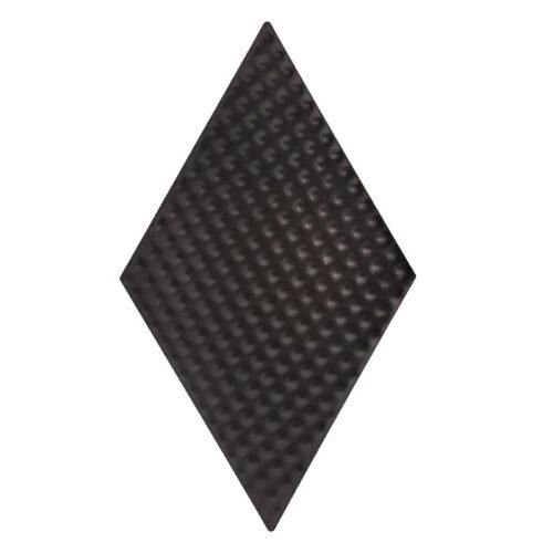 Rombic-Black-03-matt-sq-1.jpg Échantillon Rombic Black 03 mat, mosaïque losange noire mate pour mur intérieur