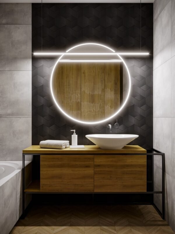 Carreau losange Rombic Noir 02 mat en porcelaine murale