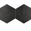 Carreau losange Rombic Noir 02 mat en porcelaine murale déco