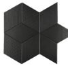 Carreau losange Rombic Noir 02 mat en porcelaine pour mur