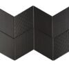 Carreau losange Rombic Noir 02 mat en porcelaine murale déco