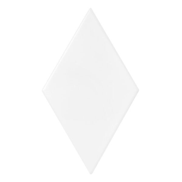 Échantillon Rombic Blanc mat, mosaïque losange pour mur