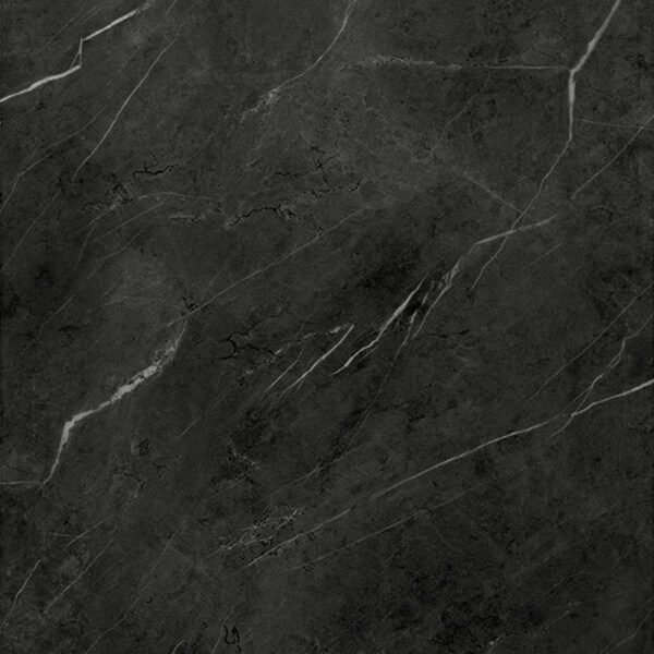 Panneau PVC grand format 260x90 cm imitation marbre noir veiné blanc