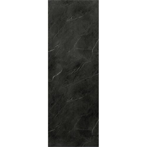 Panneau PVC mat imitation marbre noir veiné blanc 260x90 cm