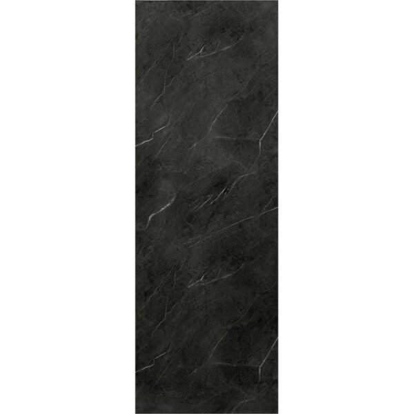Panneau PVC mat imitation marbre noir veiné blanc 260x90 cm