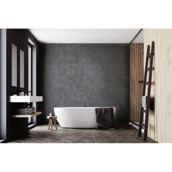 Dalle PVC mat imitation marbre gris-blanc 65x37,5 cm