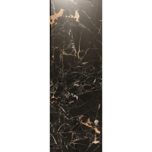 Panneau PVC étanche grand format 260x90 cm, imitation marbre Sahara Noir, finition brillante