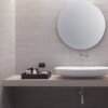 Dalles vinyle imperméables imitation marbre beige pour salle de bain et cuisine