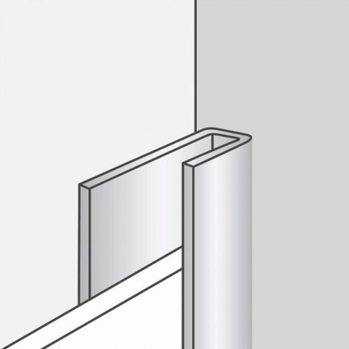 Bande de finition en aluminium U anodisé pour panneaux