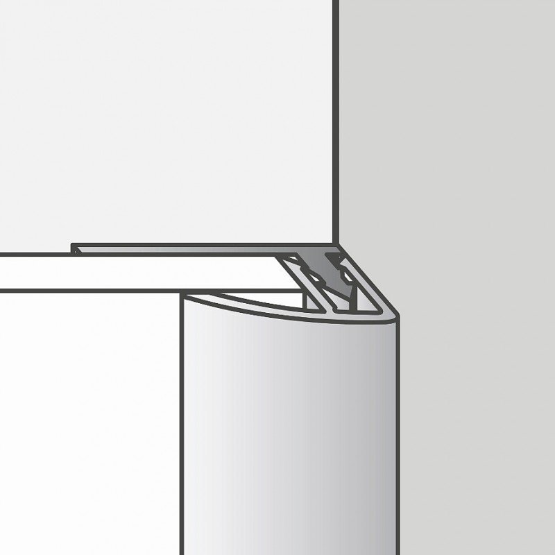 Bande de finition clipsable en aluminium W02 ALU — vue ambiance
