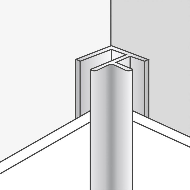 W010 ALU Angle universel en aluminium 15-15 mm — vue ambiance
