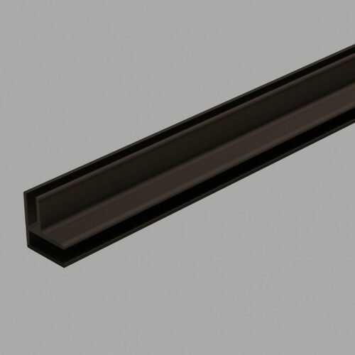 Profilé aluminium anodisé noir 12-20 mm, angle universel pour panneaux
